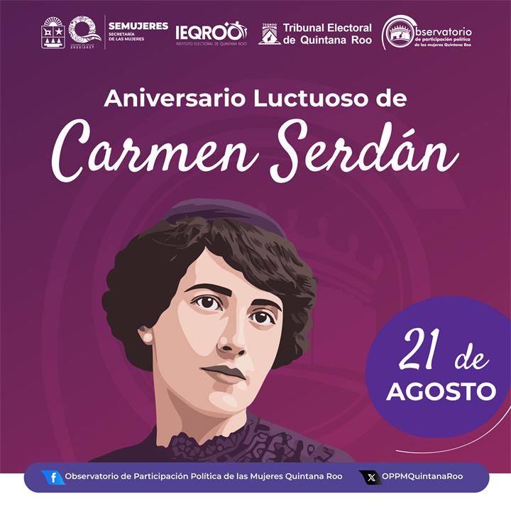 Aniversario luctuoso de Carmen Serdán, 21 de Agosto