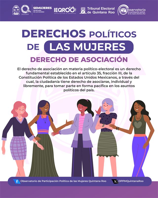 Derechos políticos de las mujeres: derecho de asociación