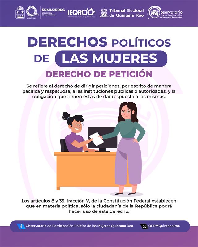 Derechos políticos de las mujeres: derecho de petición